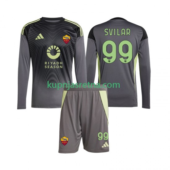 Dječja Domaći Home Golmanski Dresova Roma Mile Svilar 99 2025-2026 Dugim Rukavima