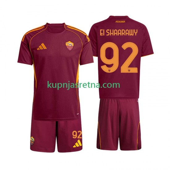 Dječja Domaći Home Dresova Roma Stephan El Shaarawy 92 2025-2026 Kratkih Rukava