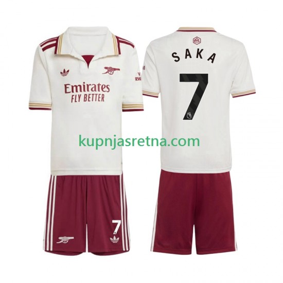 Dječja Treći Dresova Arsenal Bukayo Saka 7 2025-2026 Kratkih Rukava