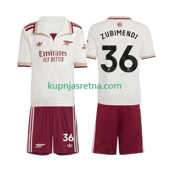 Dječja Treći Dresova Arsenal Martin Zubimendi 36 2025-2026 Kratkih Rukava