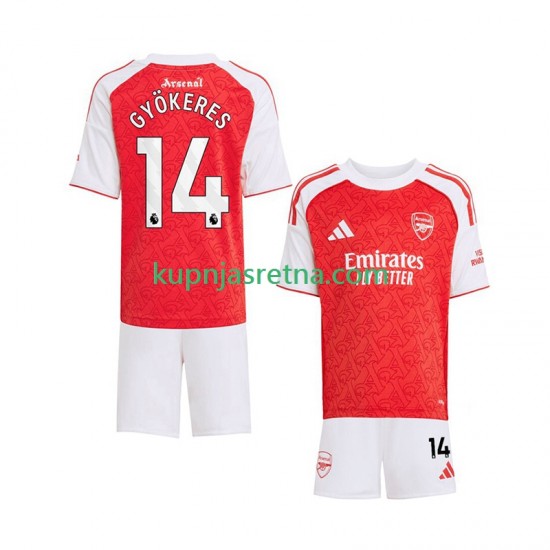 Dječja Domaći Home Dresova Arsenal Viktor Gyokeres 14 2025-2026 Kratkih Rukava