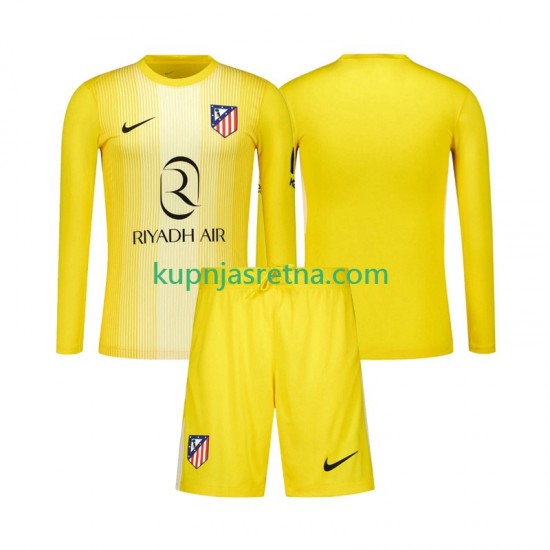 Dječja Domaći Home Golmanski Dresova Atlético Madrid 2025-2026 Dugim Rukavima