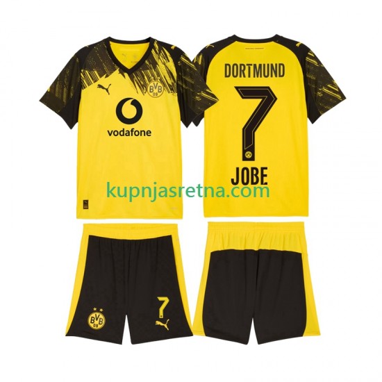 Dječja Domaći Home Dresova Borussia Dortmund Jobe Bellingham 7 2025-2026 Kratkih Rukava