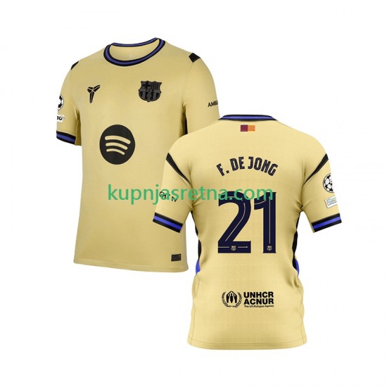 Muškarci Gostujući Away Dresova FC Barcelona Frenkie de Jong 21 Champions League 2025-2026 Kratkih Rukava