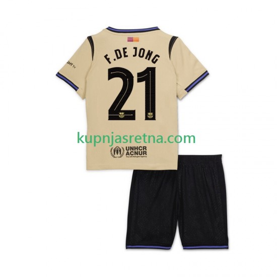 Dječja Gostujući Away Dresova FC Barcelona Frenkie de Jong 21 UCL 2025-2026 Kratkih Rukava