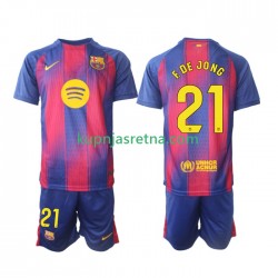 Dječja Domaći Home Dresova FC Barcelona Frenkie de Jong 21 2025-2026 Kratkih Rukava