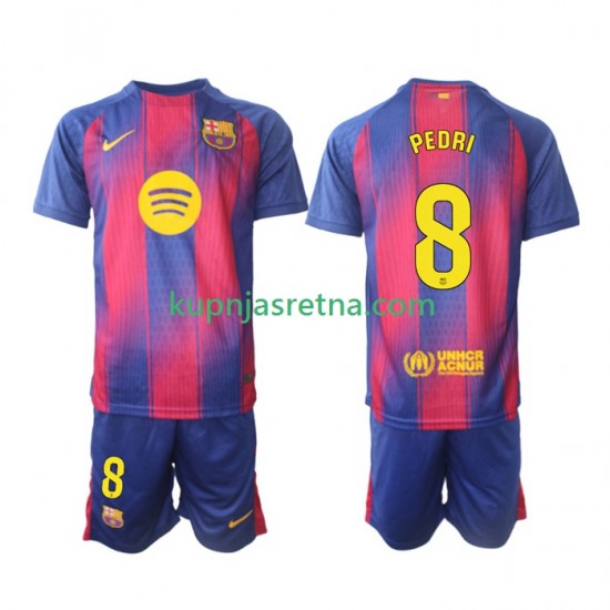 Dječja Domaći Home Dresova FC Barcelona Pedri 8 2025-2026 Kratkih Rukava