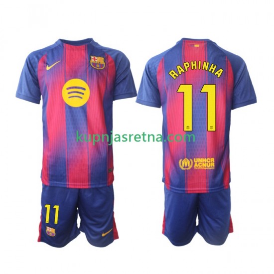 Dječja Domaći Home Dresova FC Barcelona Raphinha 11 2025-2026 Kratkih Rukava