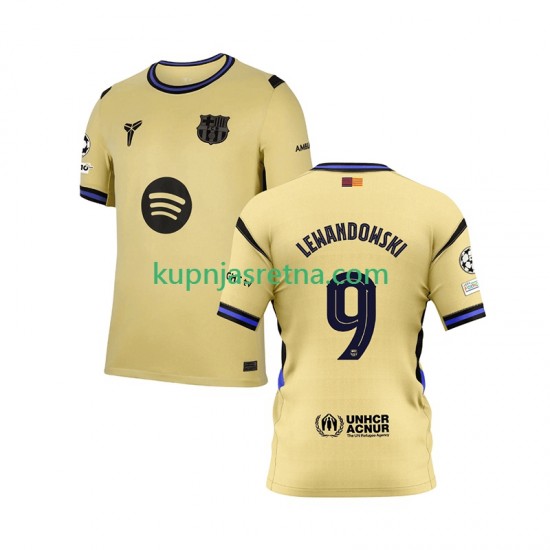 Muškarci Gostujući Away Dresova FC Barcelona Robert Lewandowski 9 Champions League 2025-2026 Kratkih Rukava