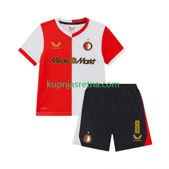 Dječja Domaći Home Dresova Feyenoord Rotterdam Quinten Timber 8 2025-2026 Kratkih Rukava