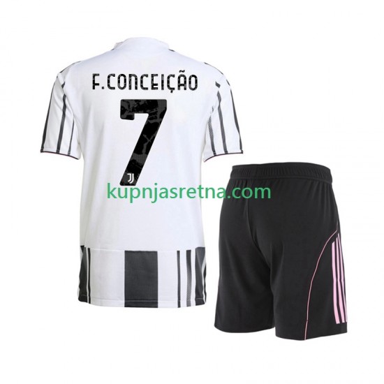 Dječja Domaći Home Dresova Juventus Francisco Conceicao 7 2025-2026 Kratkih Rukava