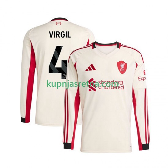 Muškarci Gostujući Away Dresova Liverpool Virgil van Dijk 4 2025-2026 Dugim Rukavima