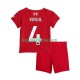 Dječja Domaći Home Dresova Liverpool Virgil van Dijk 4 2025-2026 Kratkih Rukava
