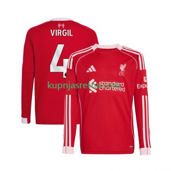 Muškarci Domaći Home Dresova Liverpool Virgil van Dijk 4 2025-2026 Dugim Rukavima