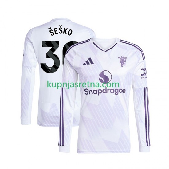 Muškarci Gostujući Away Dresova Manchester United Benjamin Sesko 30 2025-2026 Dugim Rukavima