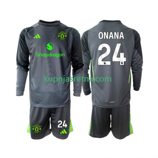 Dječja Gostujući Away Golmanski Dresova Manchester United Andre Onana 24 2025-2026 Dugim Rukavima