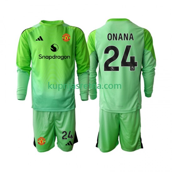 Dječja Četvrti Golmanski Dresova Manchester United Andre Onana 24 2025-2026 Dugim Rukavima