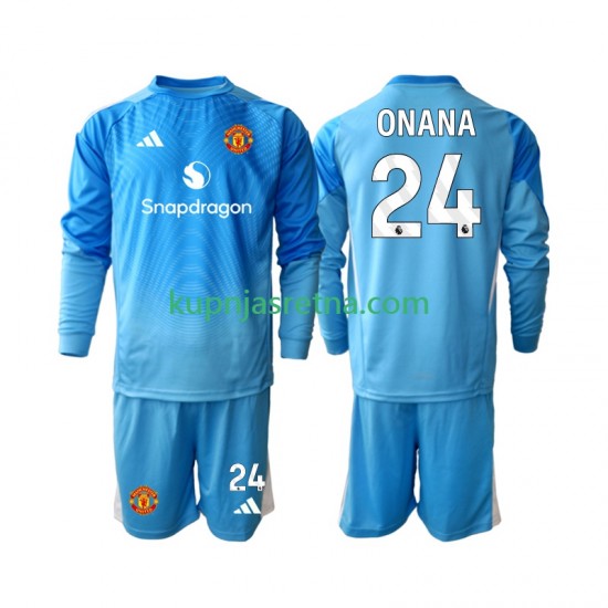 Dječja Domaći Home Golmanski Dresova Manchester United Andre Onana 24 2025-2026 Dugim Rukavima