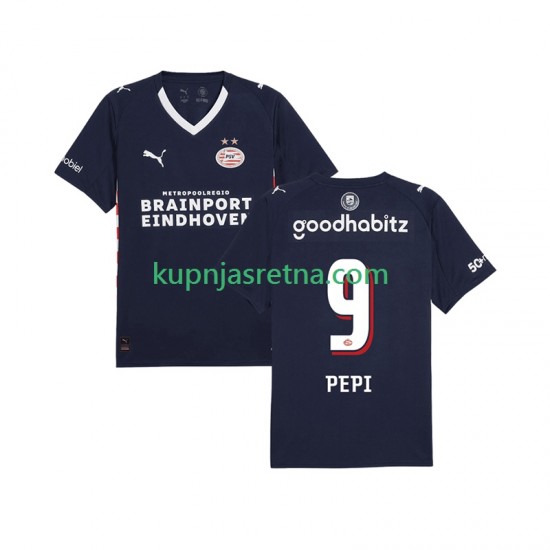 Muškarci Gostujući Away Dresova PSV Eindhoven Ricardo Pepi 9 2025-2026 Kratkih Rukava
