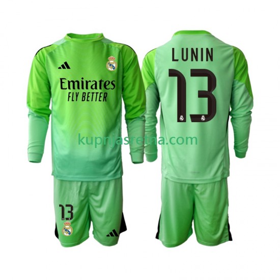 Dječja Gostujući Away Golmanski Dresova Real Madrid Andriy Lunin 13 2025-2026 Dugim Rukavima