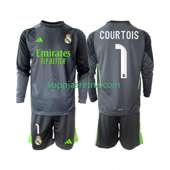 Dječja Treći Dresova Real Madrid Thibaut Courtois 1 2025-2026 Dugim Rukavima