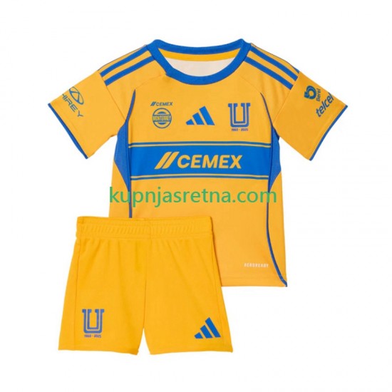 Dječja Domaći Home Dresova Tigres UANL 2025-2026 Kratkih Rukava