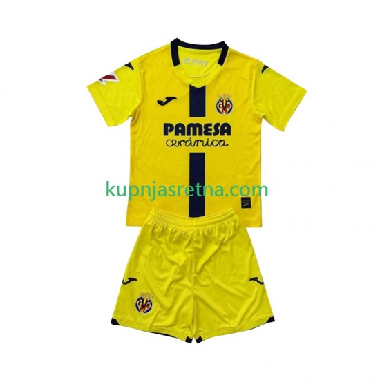 Dječja Domaći Home Dresova Villarreal CF 2025-2026 Kratkih Rukava