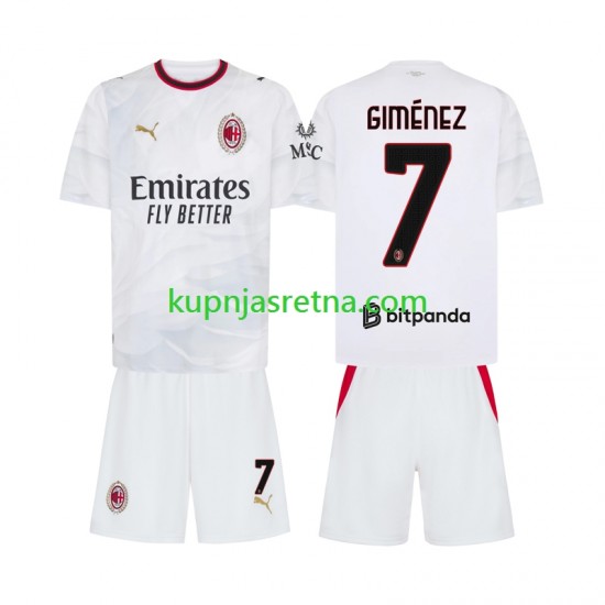 Dječja Gostujući Away Dresova AC Milan Gimenez 7 2026-2027 Kratkih Rukava
