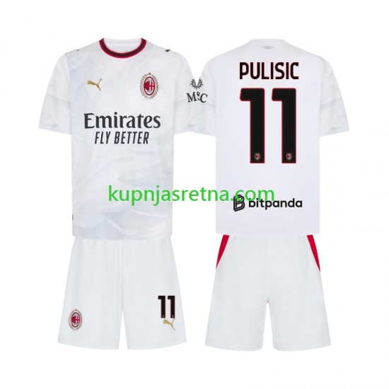 Dječja Gostujući Away Dresova AC Milan Pulisic 11 2026-2027 Kratkih Rukava