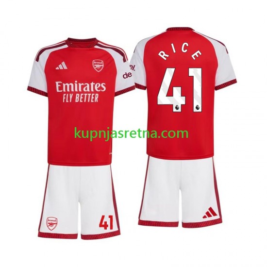 Dječja Domaći Home Dresova Arsenal Declan Rice 41 2026-2027 Kratkih Rukava