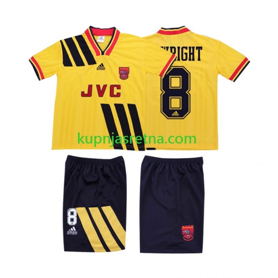 Dječja Gostujući Away Dresova Arsenal WRIGHT 8 Retro 1993 1994 Kratkih Rukava