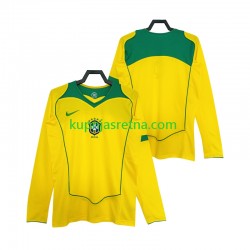 Muškarci Domaći Home Dresova Brazil Retro 2004 Dugim Rukavima Muškarci Domaći Home Dresova Brazil Retro 2004 Dugim Rukavima