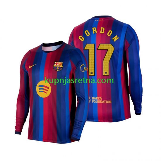 Muškarci Domaći Home Dresova FC Barcelona Anthony Gordon 17 2026-2027 Dugim Rukavima