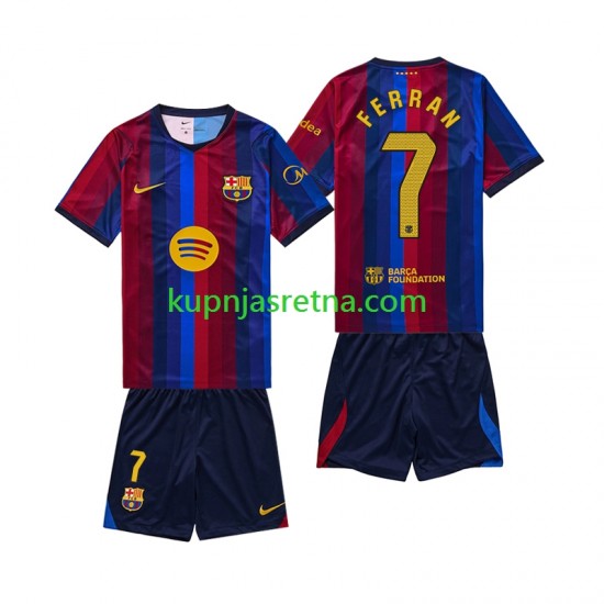 Dječja Domaći Home Dresova FC Barcelona Ferran Torres 7 2026-2027 Kratkih Rukava