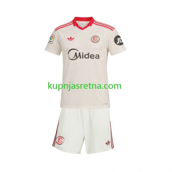 Dječja Domaći Home Dresova Sevilla FC Retro 2025-2026 Kratkih Rukava