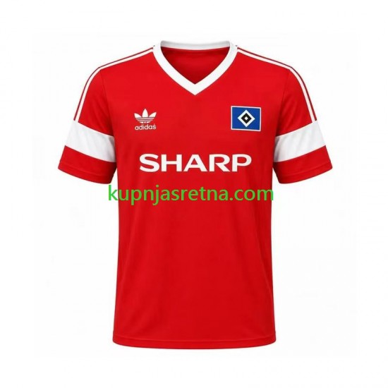 Muškarci Gostujući Away Dresova Hamburger SV Retro 1988 Kratkih Rukava
