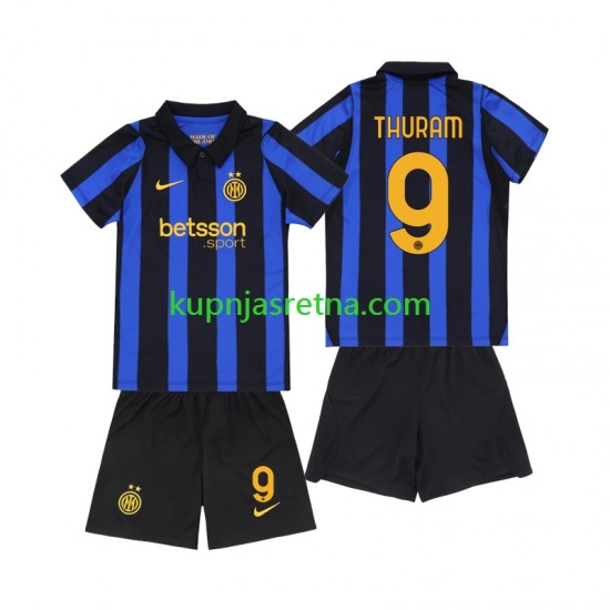 Dječja Domaći Home Dresova Inter Milan Marcus Thuram 9 2026-2027 Kratkih Rukava