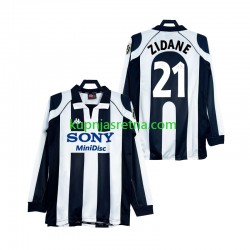 Muškarci Domaći Home Dresova Juventus ZIDANE 21 Retro 1997 1998 Dugim Rukavima