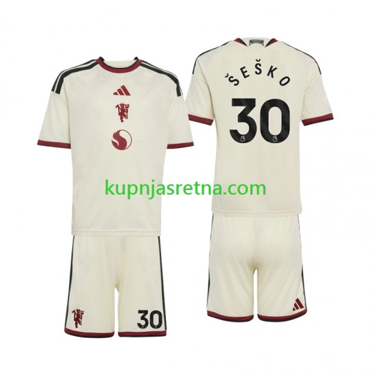 Dječja Treći Dresova Manchester United Benjamin Sesko 30 2026-2027 Kratkih Rukava