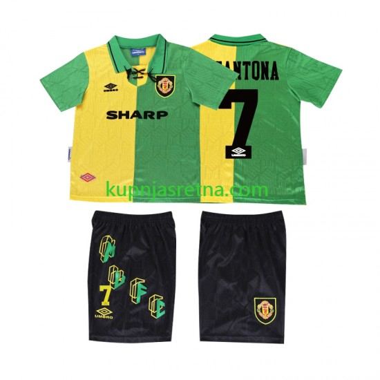 Dječja Treći Dresova Manchester United CANTONA 7 Retro 1992 1994 Kratkih Rukava