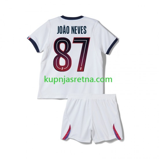 Dječja Gostujući Away Dresova Paris Saint-Germain Joao Neves 87 2026-2027 Kratkih Rukava