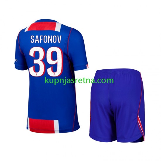 Dječja Domaći Home Dresova Paris Saint-Germain Matvey Safonov 39 2026-2027 Kratkih Rukava