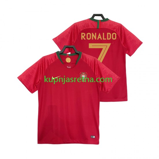 Muškarci Domaći Home Dresova Portugal Cristiano Ronaldo 7 Retro 2018 Kratkih Rukava