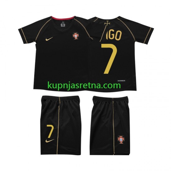 Dječja Gostujući Away Dresova Portugal FIGO 7 Retro 2006 Kratkih Rukava
