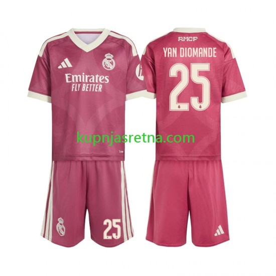 Dječja Treći Dresova Real Madrid Yan Diomande 25 2026-2027 Kratkih Rukava