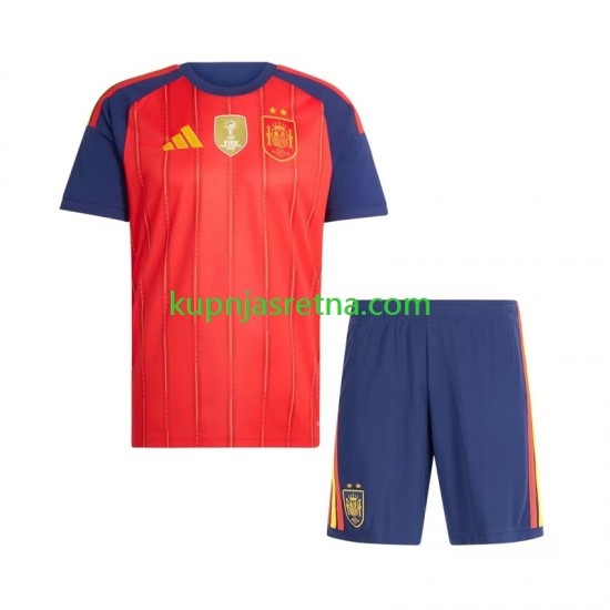 Dječja Domaći Home Dresova Španjolska 2-star 2026-2027 Kratkih Rukava
