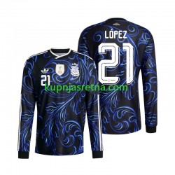 Muškarci Gostujući Away Dresova Argentina Jose Manuel Lopez 21 World Cup 2026 Dugim Rukavima