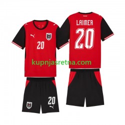 Dječja Domaći Home Dresova Austrija Konrad Laimer 20 World Cup 2026 Kratkih Rukava