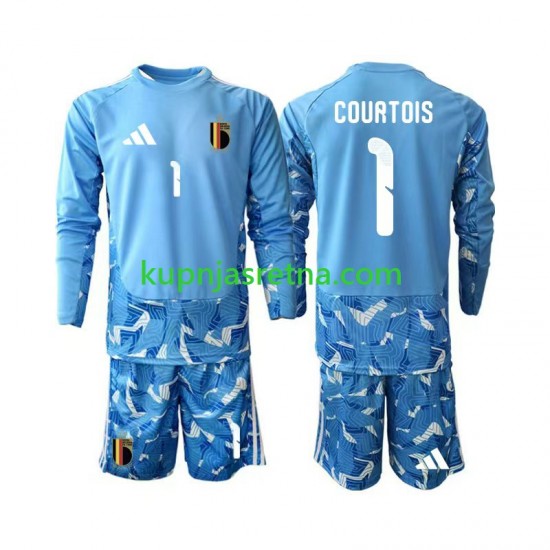 Dječja Domaći Home Golmanski Dresova Belgija Thibaut Courtois 1 World Cup 2026 Dugim Rukavima