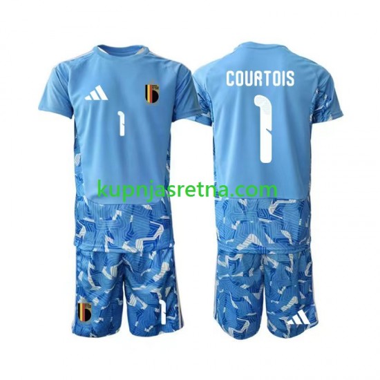 Dječja Domaći Home Golmanski Dresova Belgija Thibaut Courtois 1 World Cup 2026 Kratkih Rukava